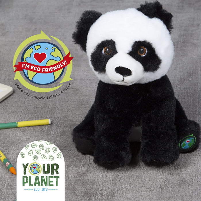 Panda Soft Toy Wildlife Soft Toys, Made from 100% Recycled 9"/ 23cm