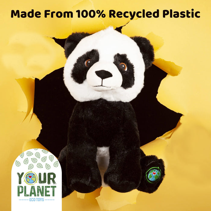 Panda Soft Toy Wildlife Soft Toys, Made from 100% Recycled 9"/ 23cm