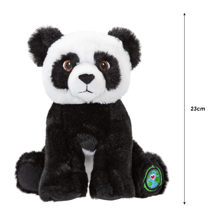 Panda Soft Toy Wildlife Soft Toys, Made from 100% Recycled 9"/ 23cm