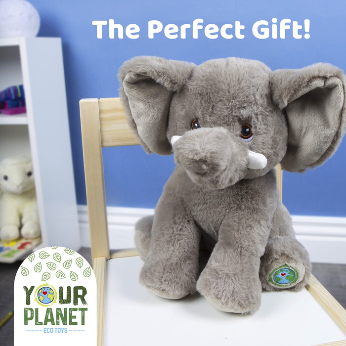 Elephant Soft Toy Eco Friendly Plush 100% Recylcled Cuddly Environmental 23cm