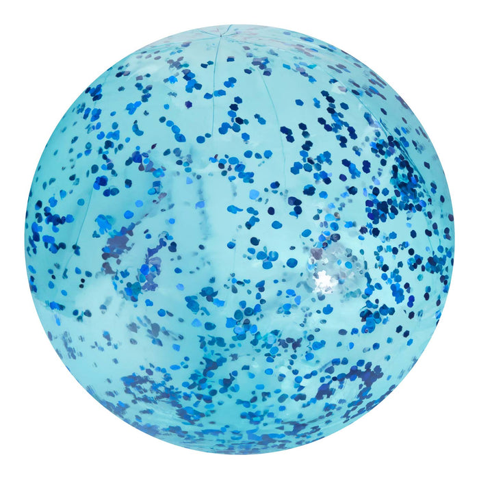 Blue Confetti 20" Beach Ball Inflatable Glitter Toy - Wild 'n Wet