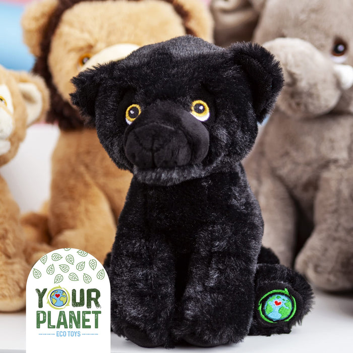 Panther Soft Toy Eco Friendly Plush 100% Recycled Cuddly Environmental23cm