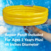 Children's Yellow Paddling Pool 3 Ring Inflatable 120cm x 30cm