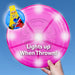 Light Up Flying Skimmer Garden Outdoor Toy, Frisbee, Pink, 9 inches/ 22cm