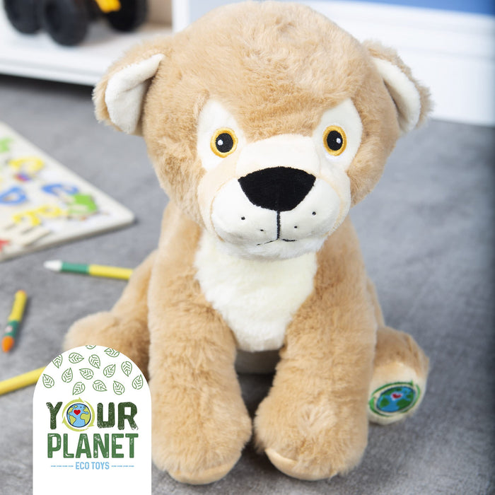 Lioness Soft Toy Wildlife Plush, Made from 100% Recycled Plastic 9"/ 23cm