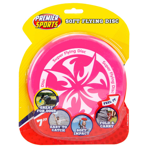 Super Soft Bendy Skimmer Frisbee Outdoor Garden Toy-Pink 17cm approximately