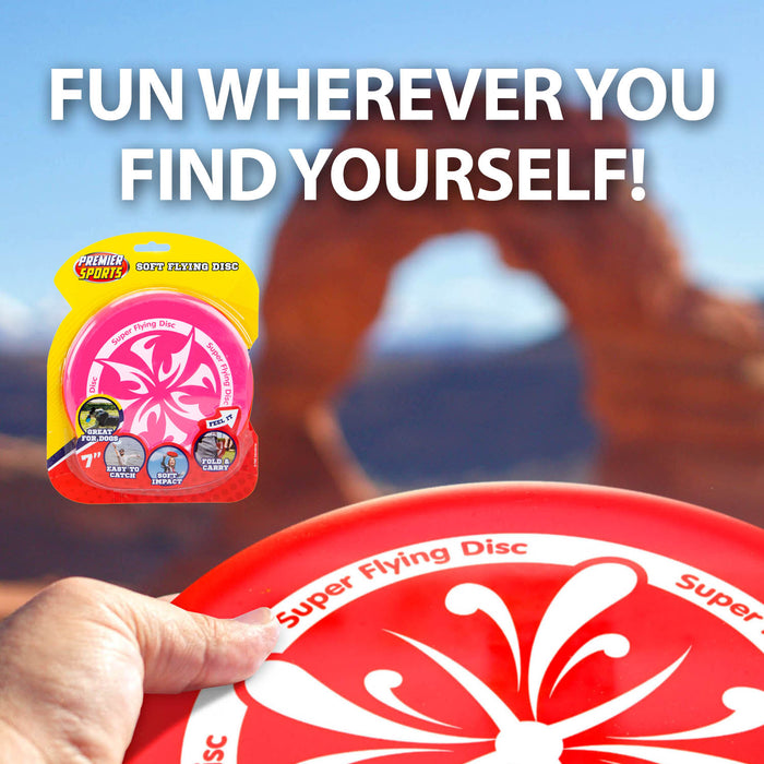 Super Soft Bendy Skimmer Frisbee Outdoor Garden Toy-Pink approximately