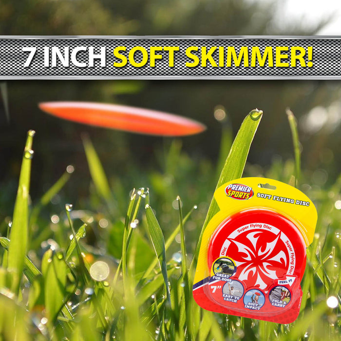 Bendy Skimmer Frisbee Outdoor Garden Toy - Red