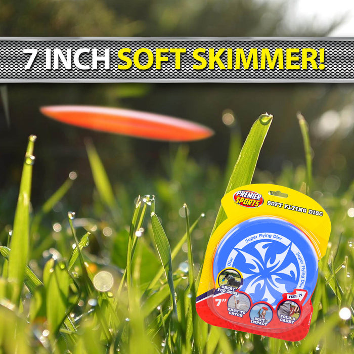 Bendy Skimmer Frisbee Outdoor Garden Toy - Blue