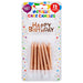 12 Metallic Rose Gold Birthday Cake Candles and Topper Set