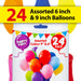 Colourful Assorted Size Balloons 9” & 6” Party Decorations (24 Pack)