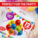 Printed Happy Birthday Balloons Multicoloured Party Decorations (12 Pack)