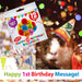 Printed 1 Happy Birthday Balloons Multicoloured Party Decorations (12 Pack)