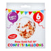 Balloons Foil Rose Gold Confetti 10" Transparent Filled Party Decorations 6 Pack