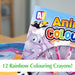 Animal Colouring Book & Crayons Set Childrens' Creative Activity Girls