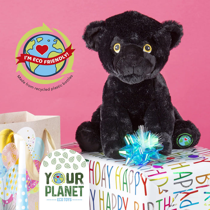 Panther Soft Toy Eco Friendly Plush 100% Recycled Cuddly Environmental 30cm