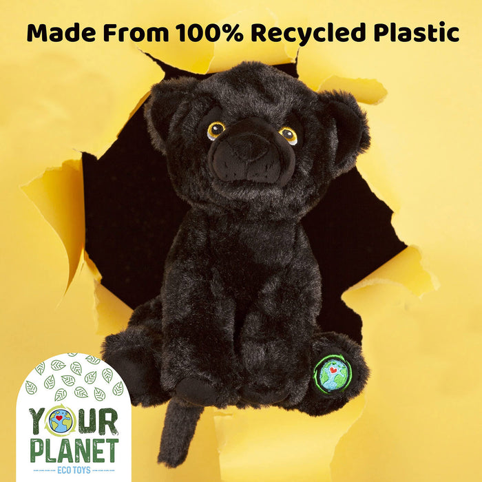 Panther Soft Toy Eco Friendly Plush 100% Recycled Cuddly Environmental 30cm