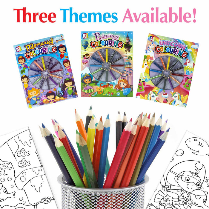 Mermaid Colouring Book & Pencils Set Childrens' Creative Activity Girls