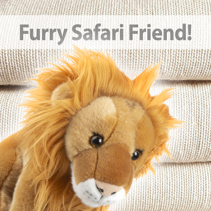 Wildlife Lion 30cm Plush Lifelike Toy - Natural World Collection