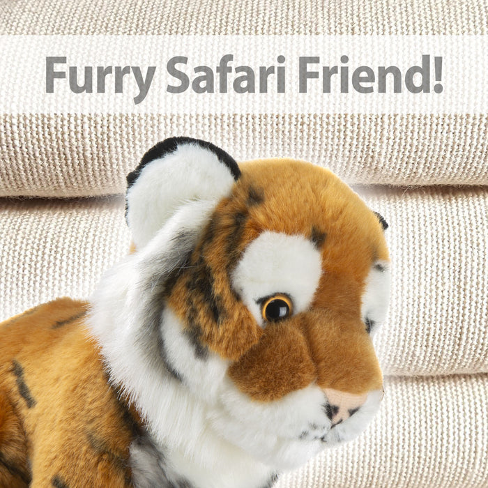 Wildlife Tiger 30cm Plush Lifelike Toy - Natural World Collection