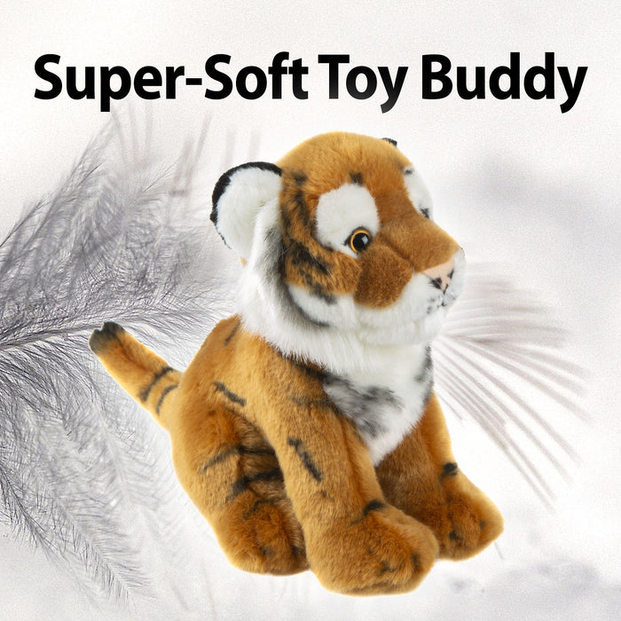 Wildlife Tiger 30cm Plush Lifelike Toy - Natural World Collection