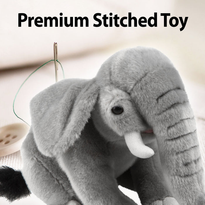 Wildlife Elephant 30cm Plush Lifelike Toy - Natural World Collection