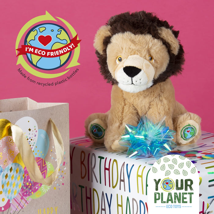 Lion Soft Toy Eco Friendly Plush 100% Recycled Cuddly Environmental 30cm