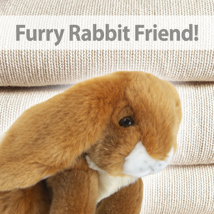 Ginger Bunny 25cm Plush Premium Lifelike Toy - Natural World Collection