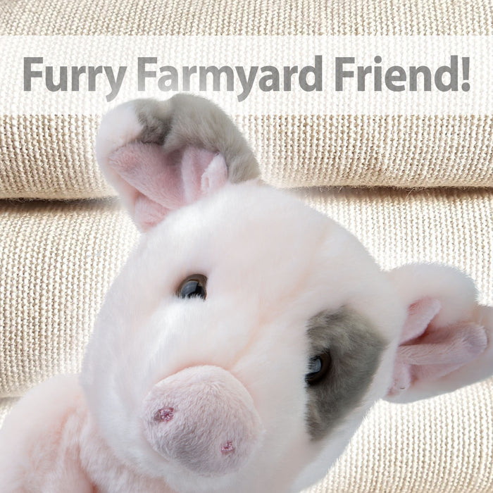 Farmyard Pig 30cm Plush Premium Lifelike Toy - Natural World Collection