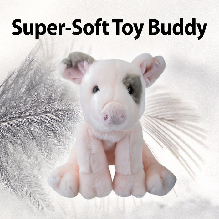 Farmyard Pig 30cm Plush Premium Lifelike Toy - Natural World Collection