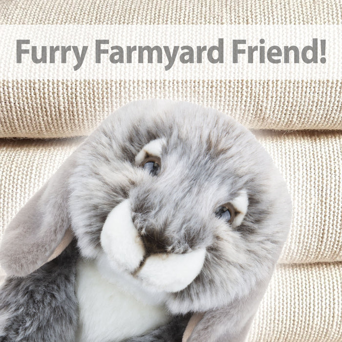 Farmyard Bunny 30cm Plush Premium Lifelike Toy - Natural World Collection