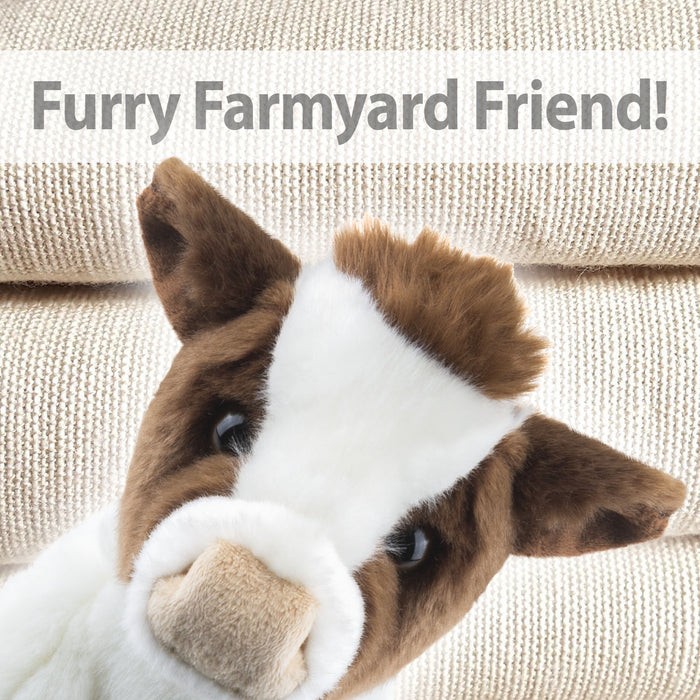 Farmyard Cow 30cm Plush Premium Lifelike Toy - Natural World Collection