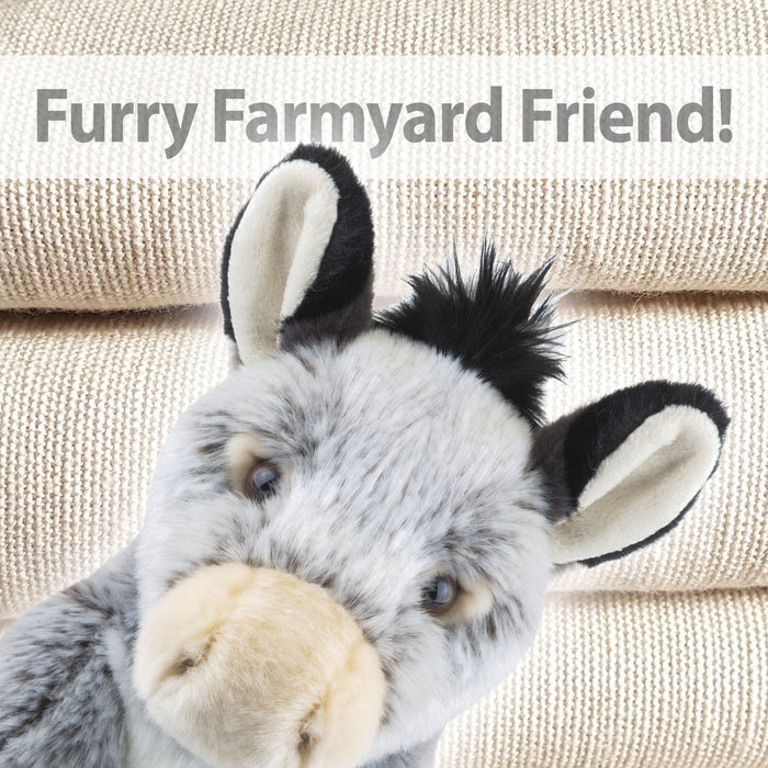 Farmyard Donkey 30cm Plush Premium Lifelike Toy - Natural World Collection