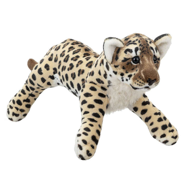 Leopard Soft Toy Cuddly Floppy Cub, Plush Wildlife Toy 48cm