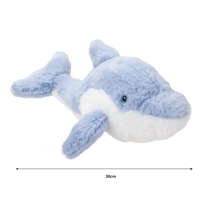 Dolphin Soft Toys for Kids, Blue Dolphin Wildlife, 100% Recycled Plastic