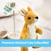 Kangaroo Soft Toy Eco Friendly Plush 100% Recycled Cuddly Environmental 22cm