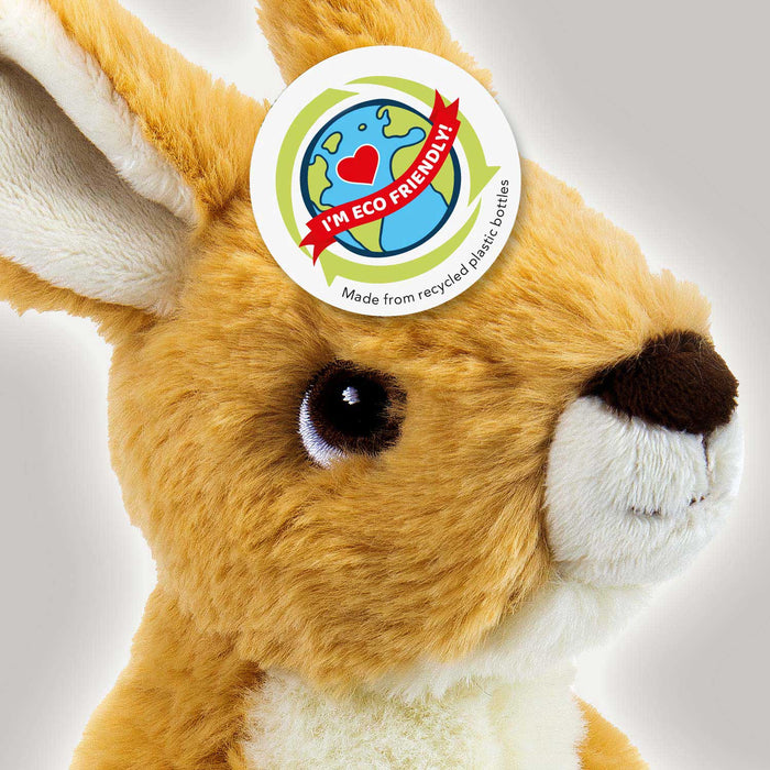 Kangaroo Soft Toy Eco Friendly Plush 100% Recycled Cuddly Environmental 22cm