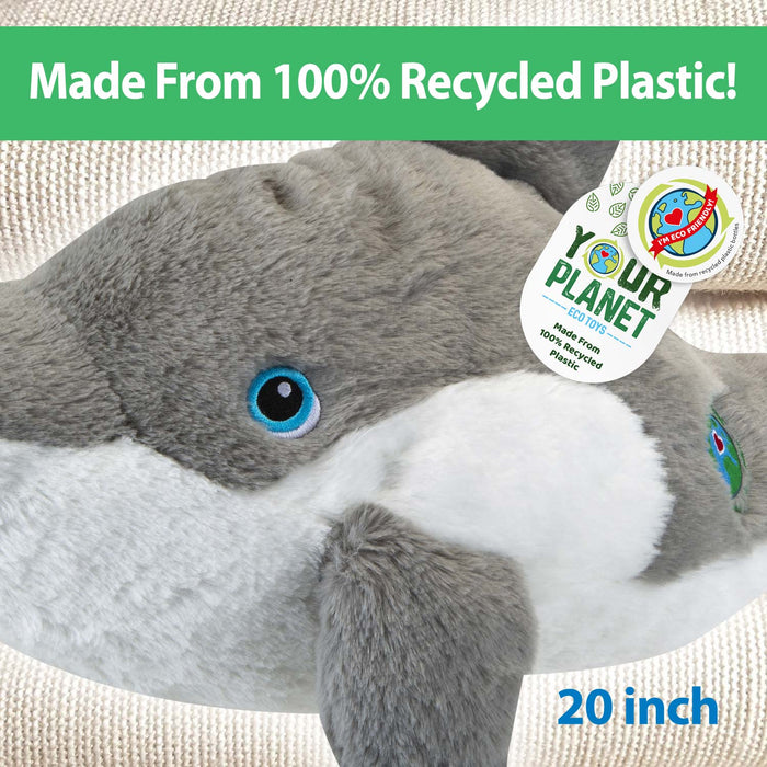 Dolphin Soft Toy Eco Friendly Plush 100% Recycled Cuddly Environmental 50cm