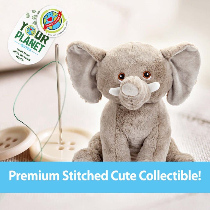 Elephant Soft Toy Eco Friendly Plush 100% Recycled Cuddly Environmental 38cm