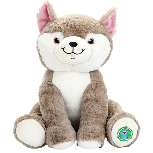 Husky Soft Toy Eco Friendly Plush 100% Recycled Cuddly Environmental 38cm