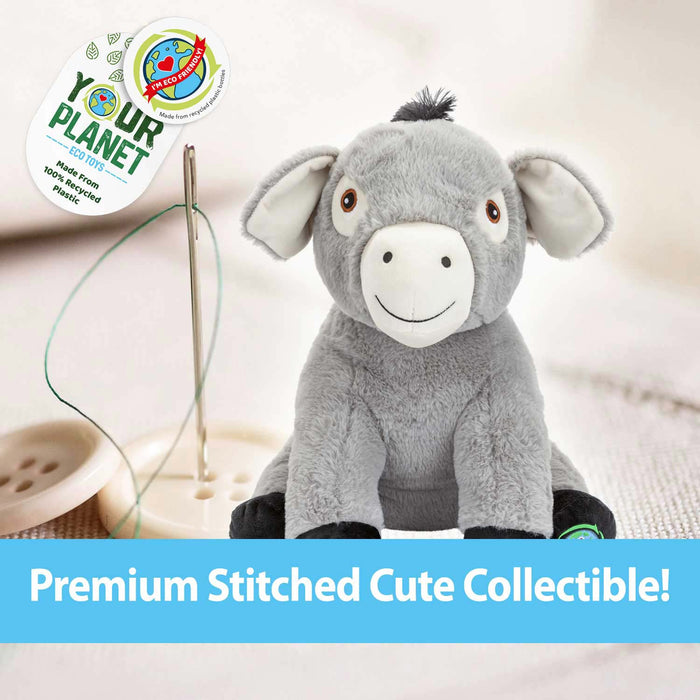 Donkey Soft Toy Eco Friendly Plush 100% Recycled Cuddly Environmental 38cm