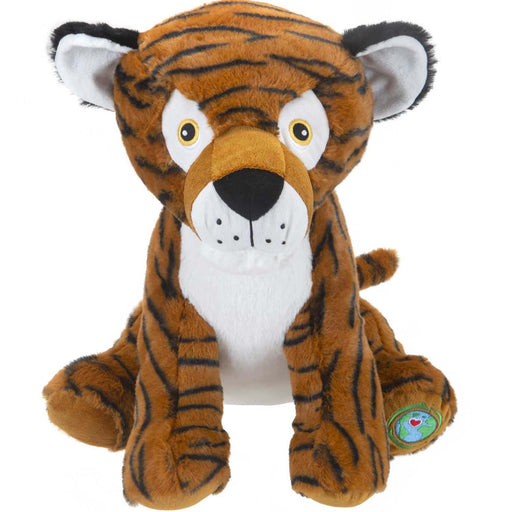 Tiger Soft Toy Eco Friendly Plush 100% Recycled Cuddly Environmental 38cm