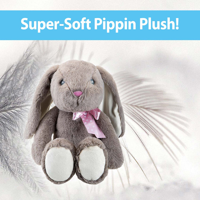 Sitting Floppy 30cm Grey Pippin Rabbit Soft Plush Bunny Toy