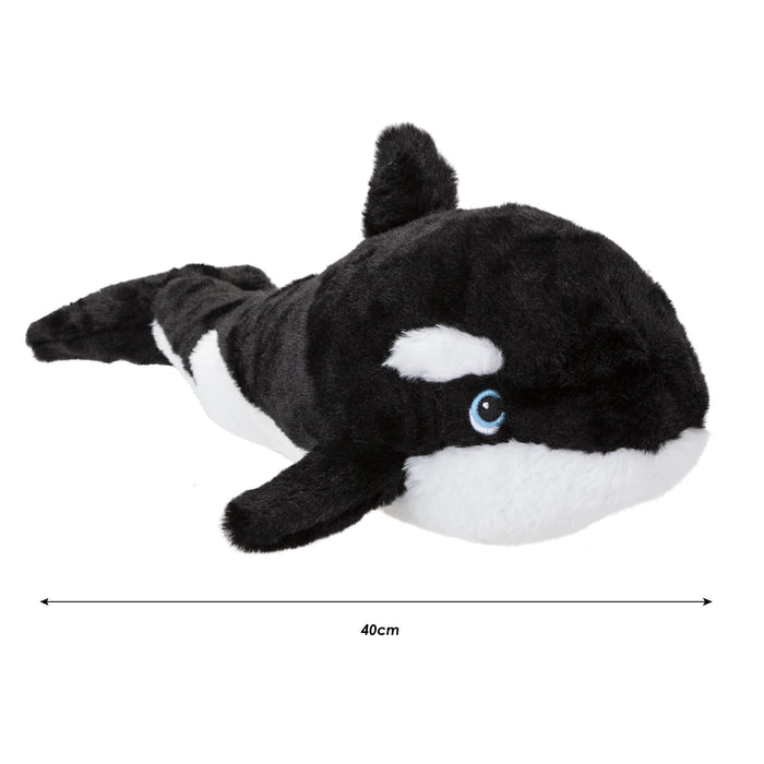 Killer Whale Soft Toy Eco Friendly Plush 100% Recycled Cuddly 40cm