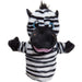 Zebra 24cm Hand Puppet Wild Animal Plush Toy With Sparkle Eyes