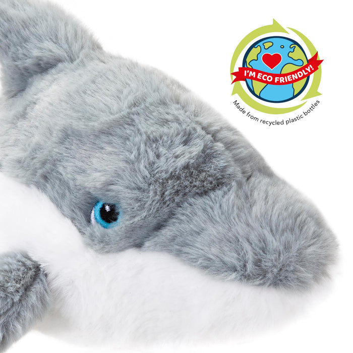 Dolphin Soft Toy Eco Friendly Plush 100% Recycled Cuddly Environmental 40cm