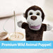 Monkey 24cm Hand Puppet Wild Animal Plush Toy With Sparkle Eyes