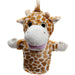 Giraffe 24cm Hand Puppet Wild Animal Plush Toy With Sparkle Eyes