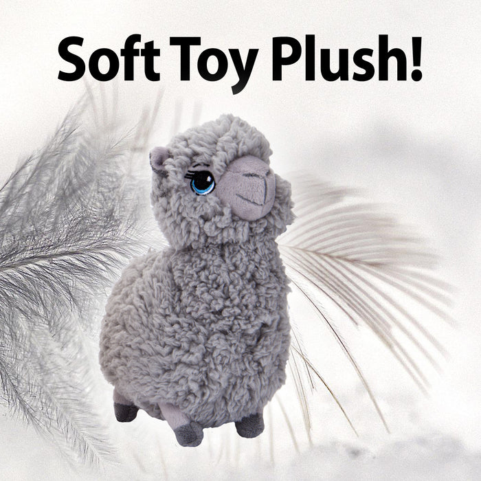 VFM - Alpaca Soft Toy - Faux Fur - Alpaca Plush - Llama Toy 25cm Grey