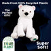 Polar Bear Soft Toy Eco Friendly Plush 100% Recycled Cuddly Environmental 23cm